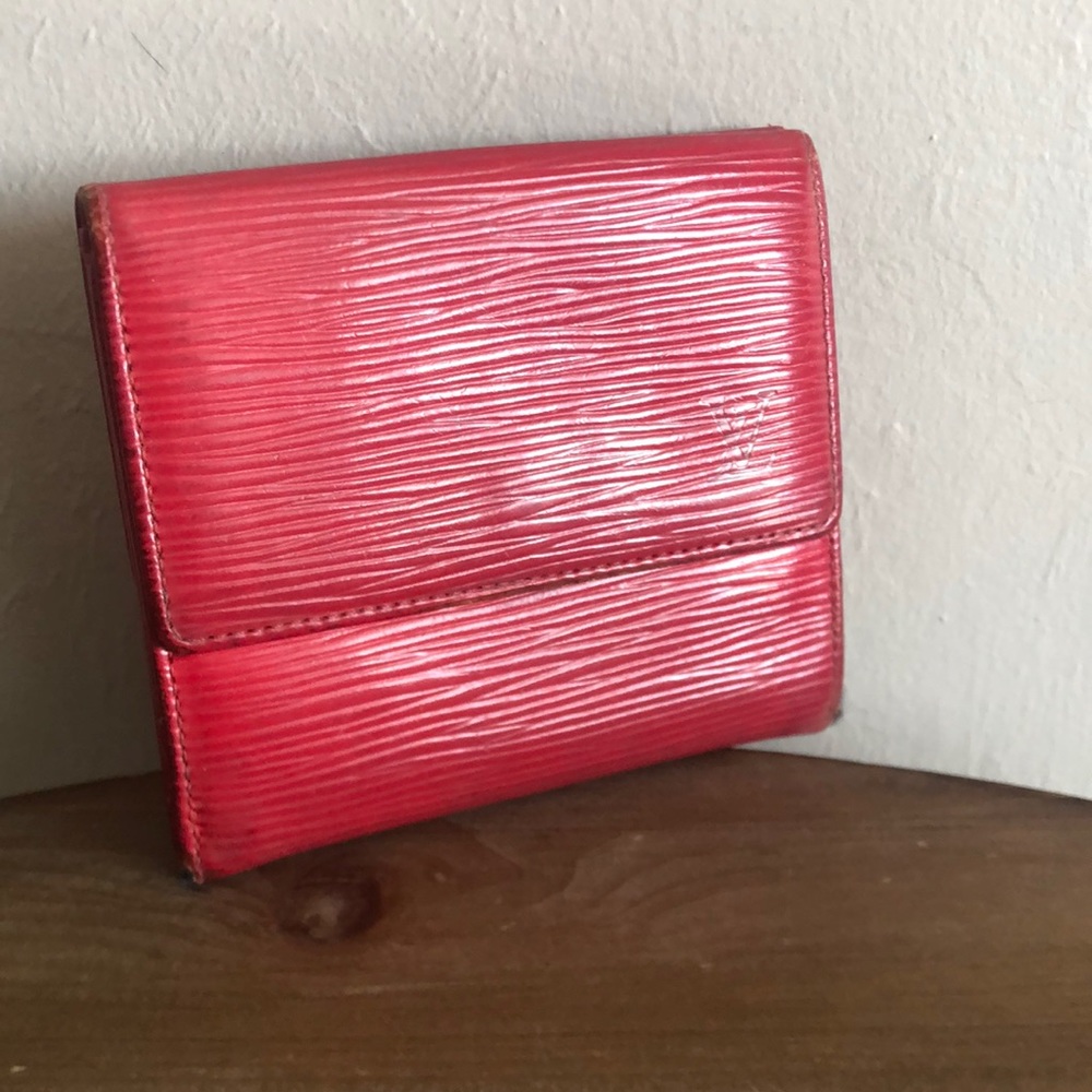 Louis Vuitton Red Epi Leather Wallet